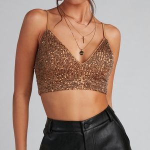 WINDSOR SEQUIN CROP TOP